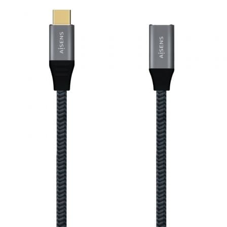 Cable Alargador USB 3.2 Tipo-C Aisens A107-0635 20GBPS 5A 100W/ USB Tipo-C Macho