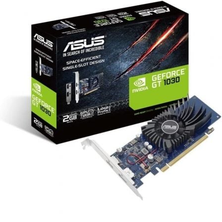 Tarjeta Gráfica Asus GeForce GT 1030/ 2GB GDDR5/ Compatible con Perfil Bajo