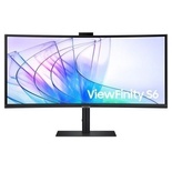 Monitor Profesional Ultrapanorámico Curvo Samsung ViewFinity S6 S34C652VAU 34'/ UWQHD/ Webcam/ Multimedia/ Regulable en Altura/ Negro