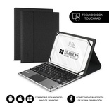 Funda con Teclado Subblim Keytab Pro Bluetooth Touchpad para Tablets de 9.6'-10.8'/ Negra