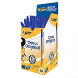 Caja de Bolígrafos de Tinta de Aceite Bic Cristal Original 8373609/ 50 unidades/ Azules