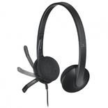 Auriculares Logitech H340/ con Micrófono/ USB/ Negros