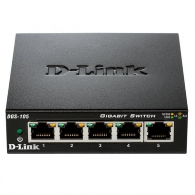 Switch D-Link DGS-105 5 Puertos/ RJ-45 10/100/1000