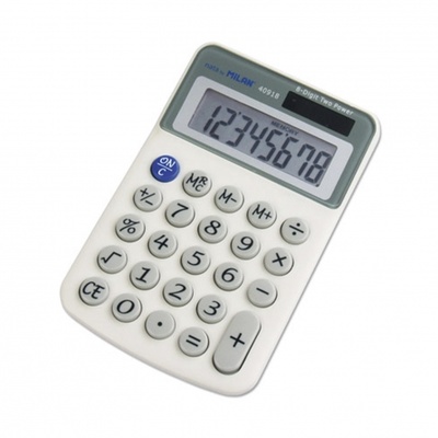 Calculadora Milan 40918BL/ Gris