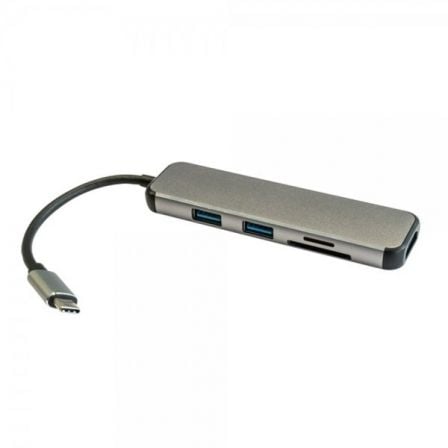 Hub USB 2.0 Tipo-C 3GO HUB2UCRH/ 2 Puertos USB 3.0/ 1 HDMI/ Gris