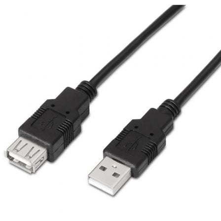 Cable Alargador USB 2.0 Aisens A101-0016/ USB Macho