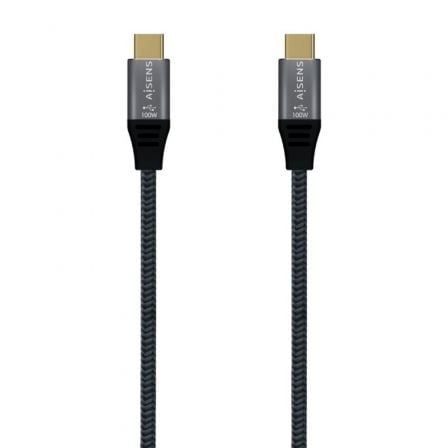 Cable USB 3.2 Tipo-C Aisens A107-0672 20GBPS 100W/ USB Tipo-C Macho