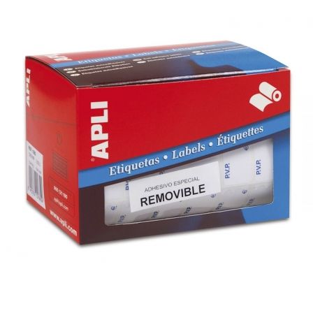 Etiquetas Adhesivas en Rollo Apli 10084 PVP/ 12 x 18mm/ 3360 uds