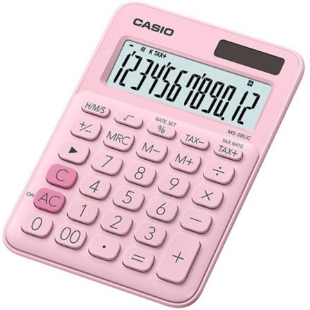 Calculadora Casio My Style Clorful MS-20UC-PK/ Rosa