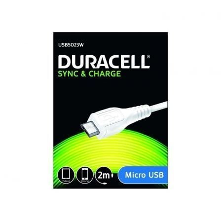 Cable USB 2.0 Duracell USB5023W/ USB Macho