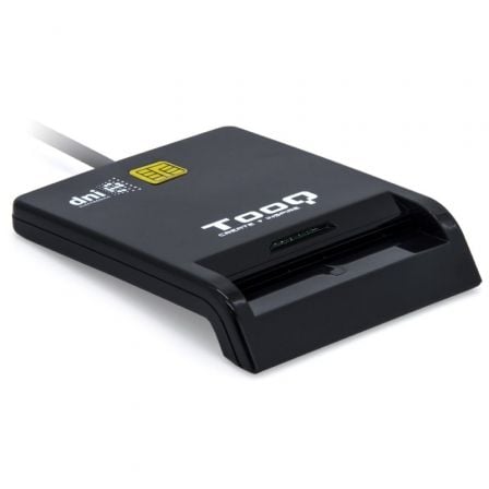 Lector de DNI TooQ TQR-211B/ USB Tipo-C/ Negro
